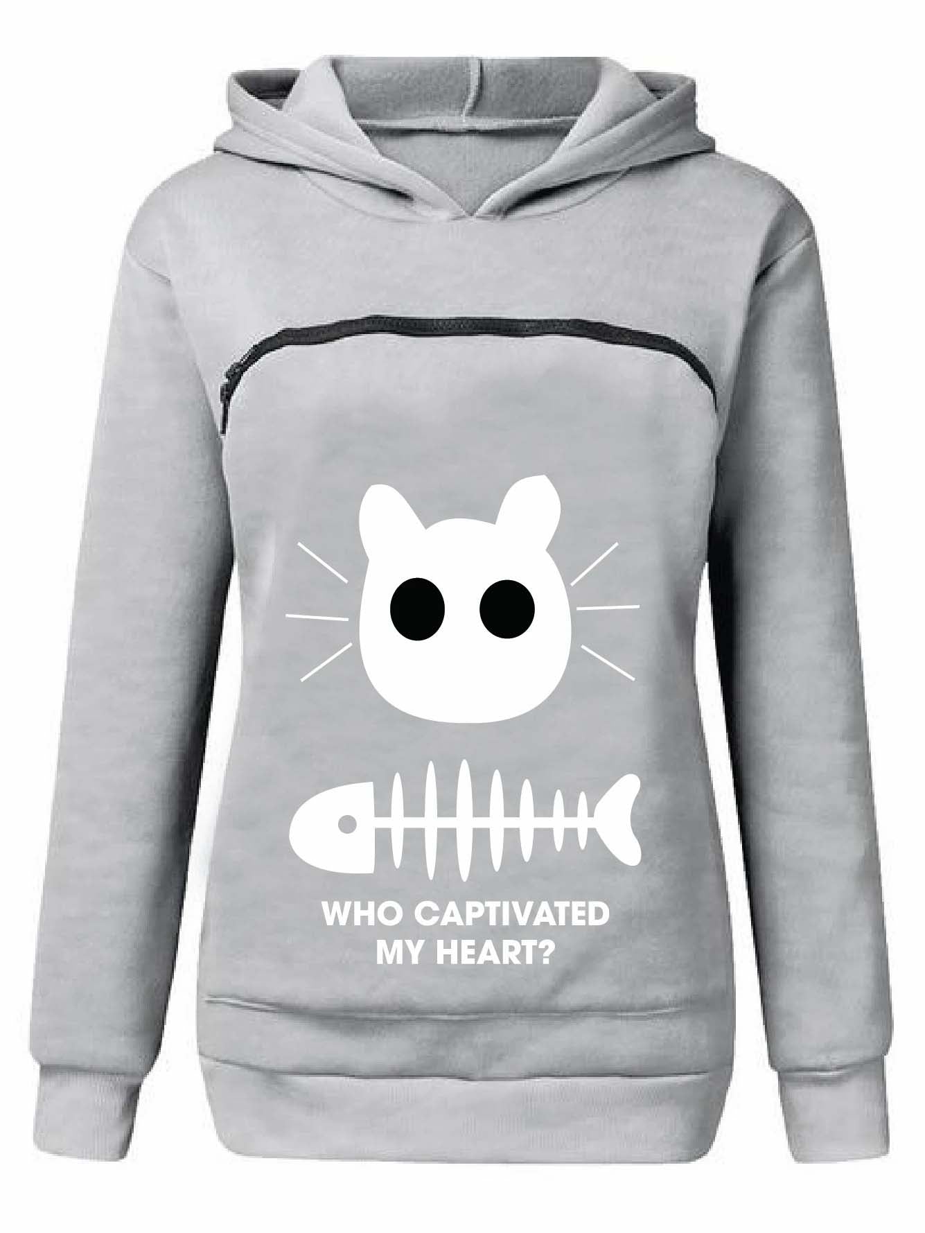 Funny Cat Lovers Hoodie Cuddle Pouch Who Captivated My Heart