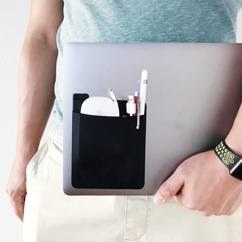 Adhesive Laptop Back Storage Bag