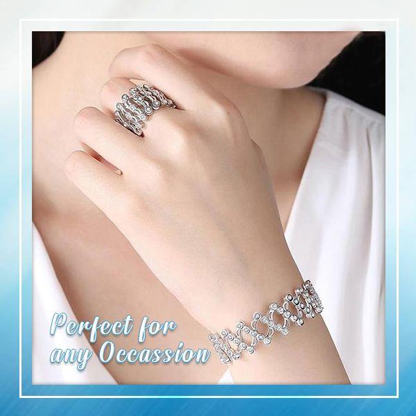 Crystal Retractable Ring Bracelet