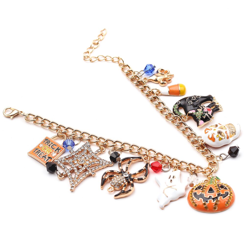 Halloween Skull Pumpkin Bracelet