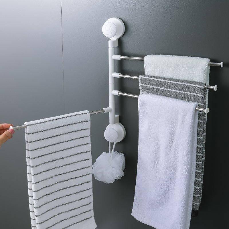 360 Degree Rotating Bathroom Kitchen Towel Shelf