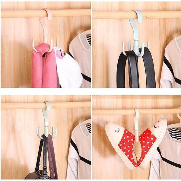 360 Degree Rotating Household Hanger Hook (4pcs)