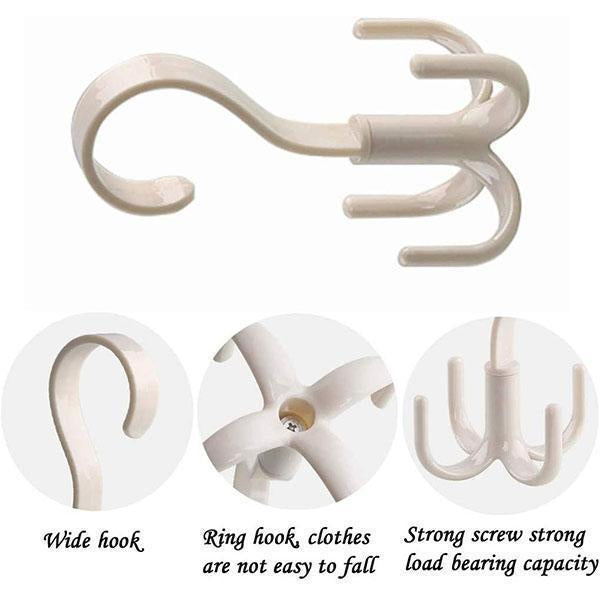 360 Degree Rotating Household Hanger Hook (4pcs)