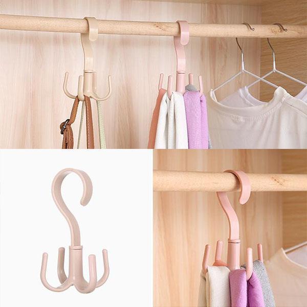 360 Degree Rotating Household Hanger Hook (4pcs)