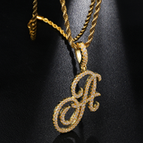 Custom Cursive Initial Letter Necklace