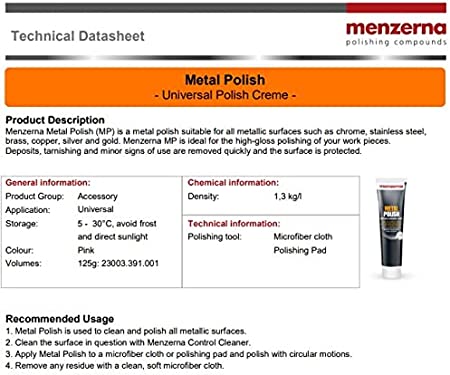 Menzerna Metal Polishing Cream 12 fl. oz