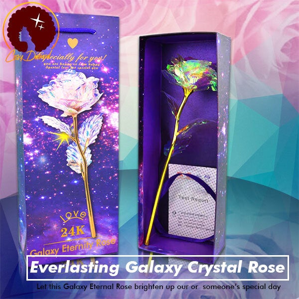 Everlasting Galaxy Crystal Rose