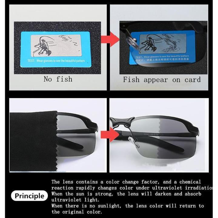 Photochromic Sunglasses with Polarized Lens for Outdoor 100% UV Protec –  bibtic