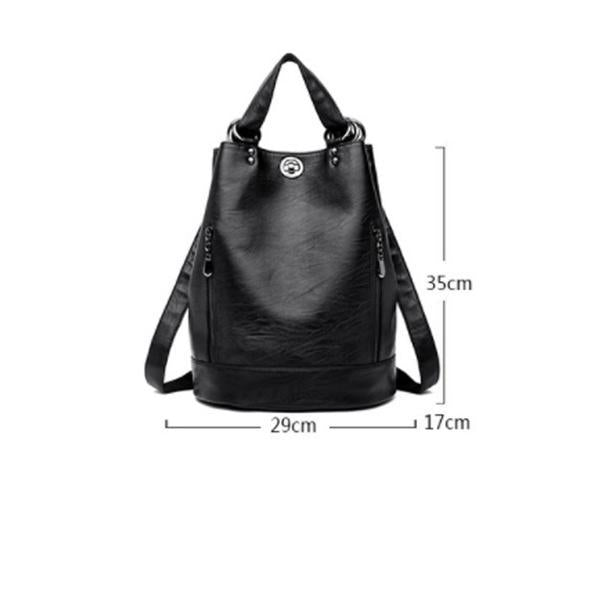 Multifunction Women Leather Bagpack Large Capacity Travel Shoulder Bag