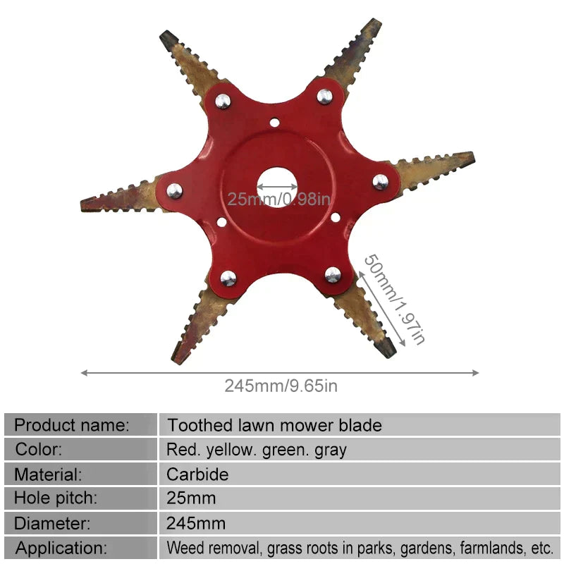 6 Teeth Brush Cutter Blade