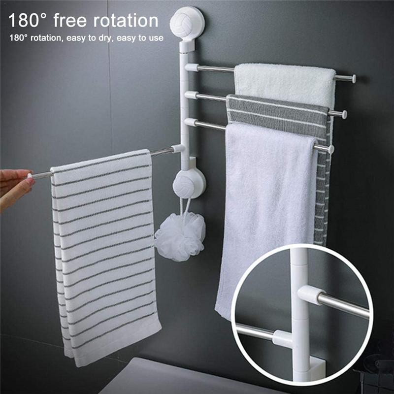 360 Degree Rotating Bathroom Kitchen Towel Shelf