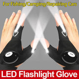 LED Flashlight Glove Fingerless