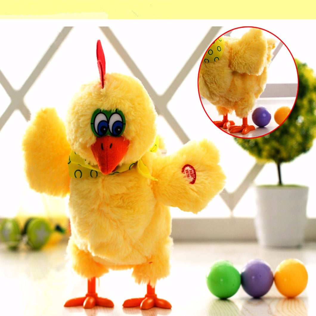 Funny Chicken Laying Egg Singing Dancing Plush Toy