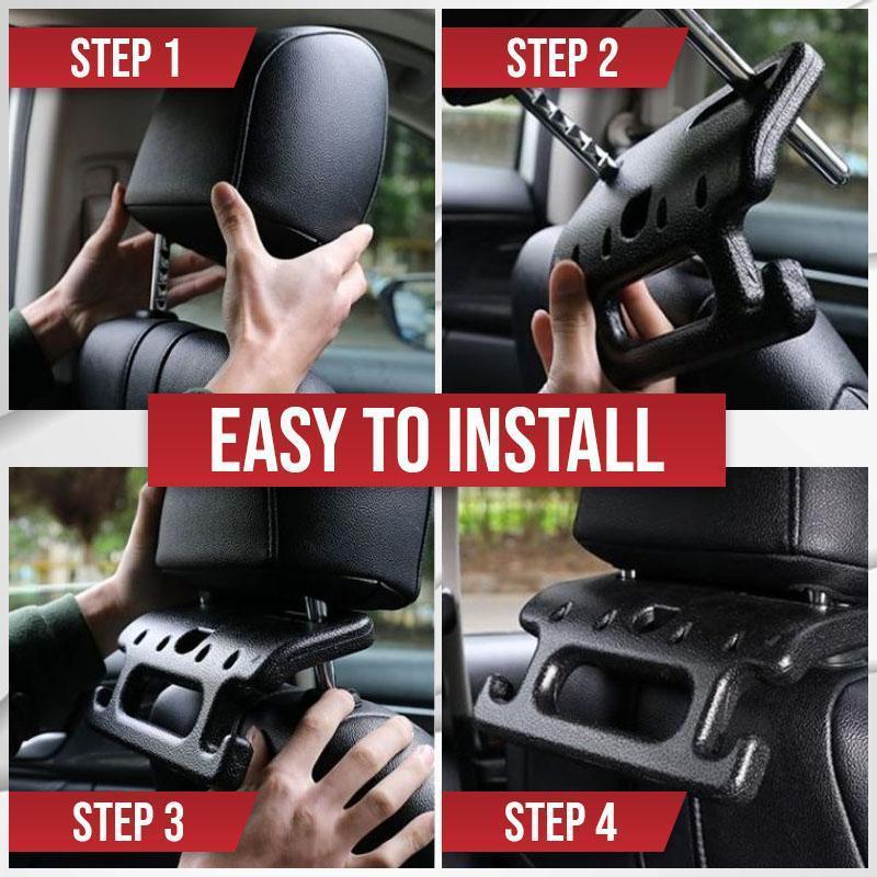 2-in-1 Car Seat Hand Grip Plus Hooks