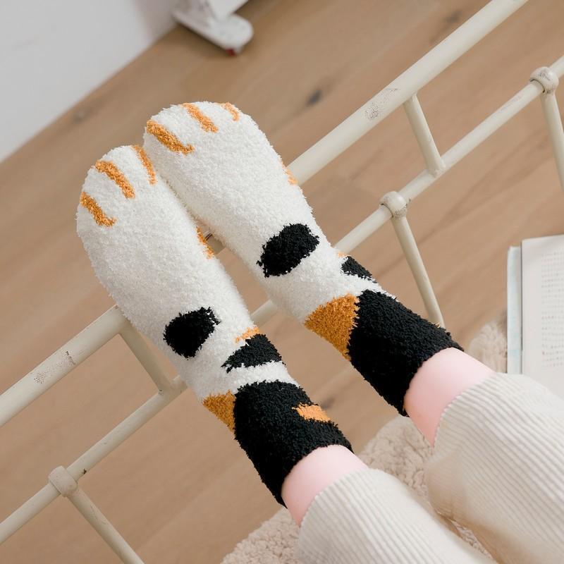 Cat Claws Cute Thick Warm Sleep Floor Socks