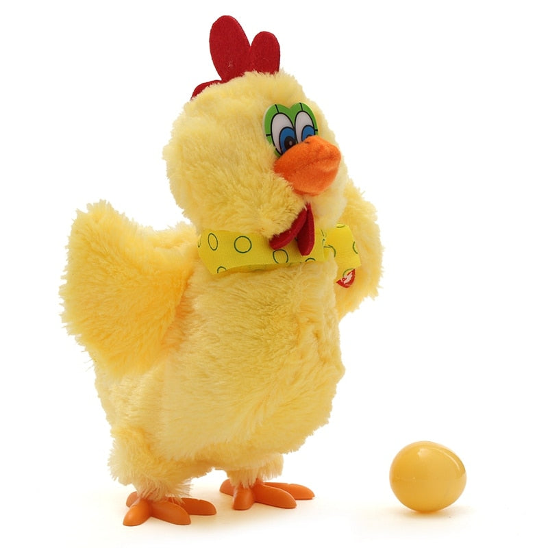 Funny Chicken Laying Egg Singing Dancing Plush Toy