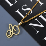 Custom Cursive Initial Letter Necklace