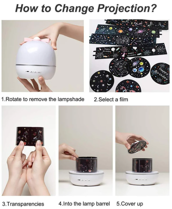 360 Rotation Starry Sky Projector