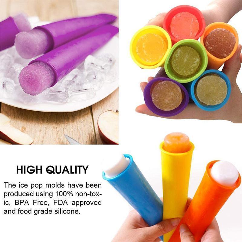 Colorful Silicone Ice Pop Mold Set