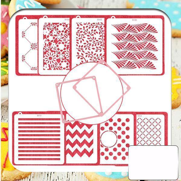 EZCookie Decorating Fondant Stencil Set