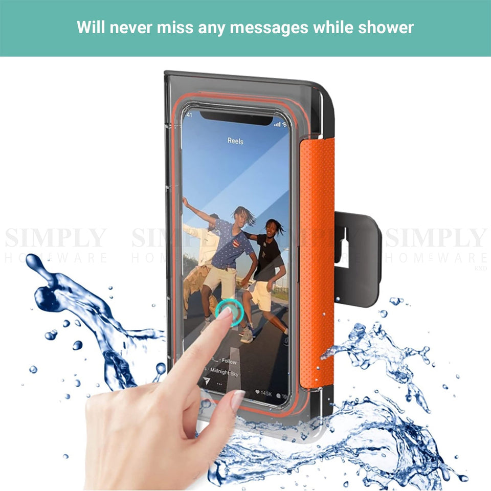 Waterproof Phone Holder Bathroom Shower Mobile Box Touch Screen Case –  bibtic