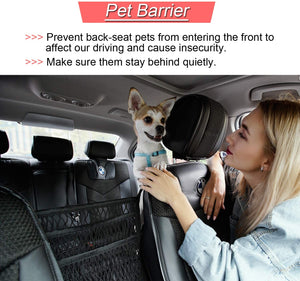 3-Layer Car Mesh Organizer,Seat Back Net Bag,Barrier Of Backseat Pet Kids