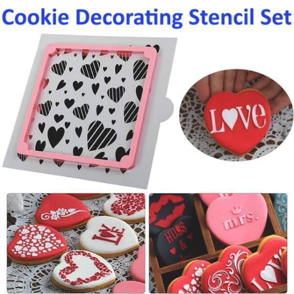 EZCookie Decorating Fondant Stencil Set