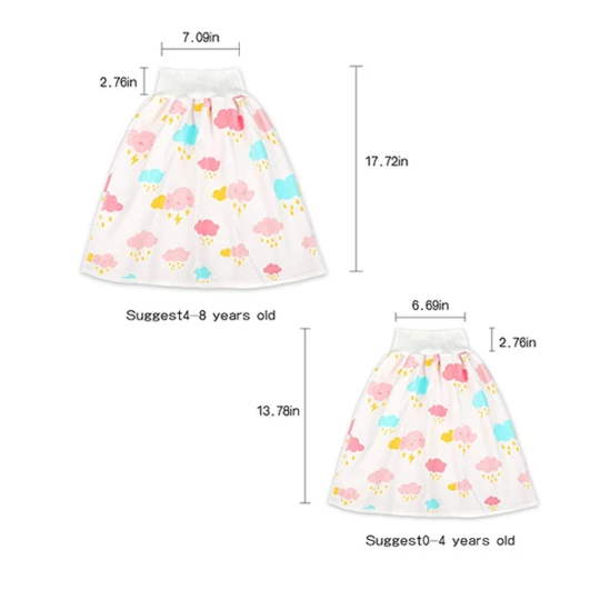 Comfy Children's Diaper Skirt Shorts 2 in 1