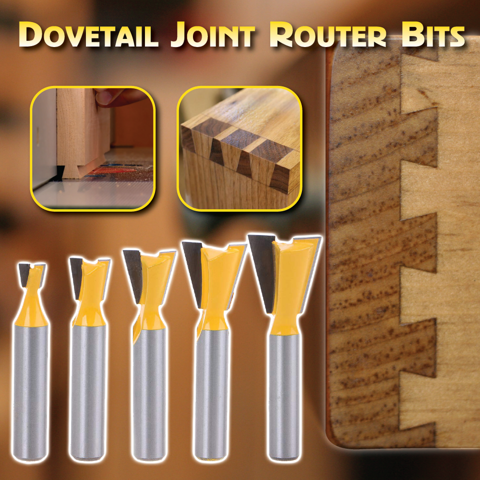 Dovetail Joint Router Bits Set bibtic