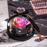 Eternal Rose With Night Light in Glass Dome