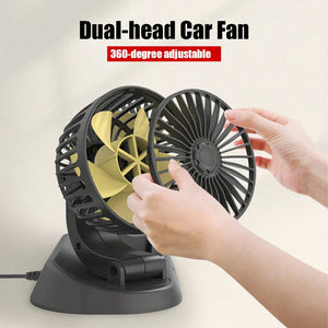 Car Fan Dual Head 2 Speeds Air Fan