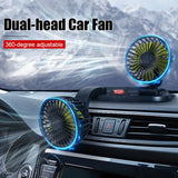 Car Fan Dual Head 2 Speeds Air Fan