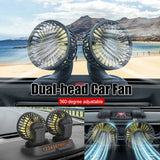 Car Fan Dual Head 2 Speeds Air Fan