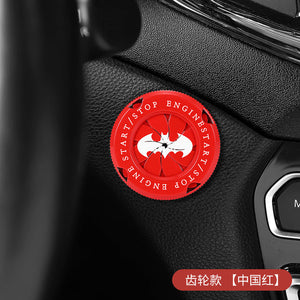 Car Decor Bat Engine Button Cover