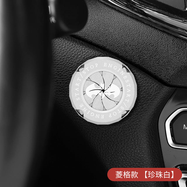 Car Decor Bat Engine Button Cover