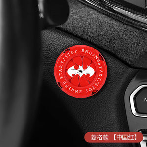 Car Decor Bat Engine Button Cover