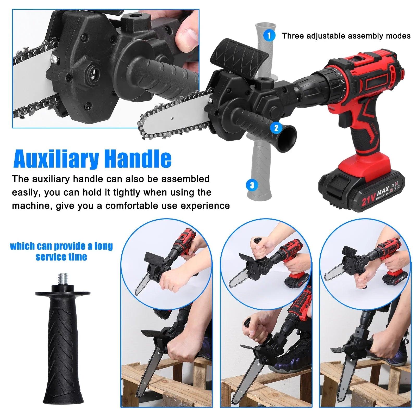 LJ52-Electric Drill Modified Chainsaw