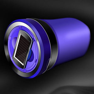 Solar-Powered LED Car Ashtray with Removable Lighter