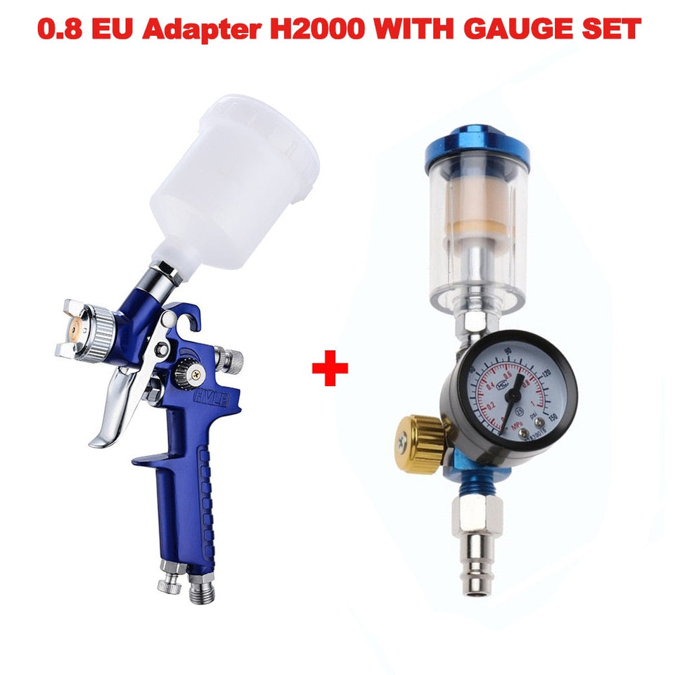 【LV071】Professional HVLP Mini Paint Spray Gun Airbrush For Painting Car Aerograph Pneumatic Gun