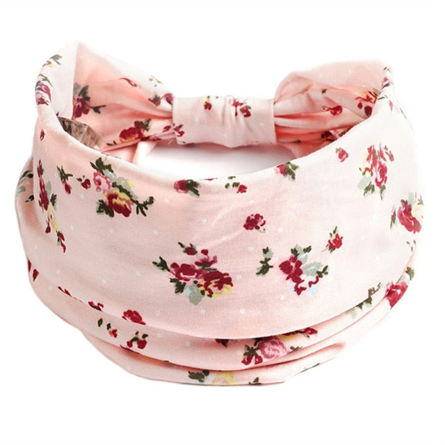 Boho Flower Print Headbands for Women