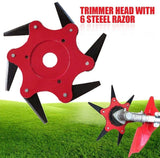 【Lawn Mower Blade】Agricultural Weeder Blade Head Serrated Six-leaf Cutter Mower Blade Six-leaf Cutter Grass Head Garden Mower Blade Accessories