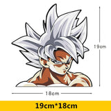 Dragon Ball Z Car Stickers: Son Goku & Vegeta Reflective Decals