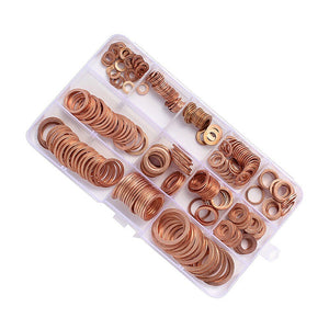 【LH114】Car Drain Bolt Crush Washer Copper Oil Plug Gasket Seal Ring 12 Sizes Copper Gasket Boxed Copper Gasket Combination Oil