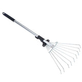 Telescopic Garden Rake - 9-Teeth Lightweight Tool