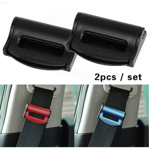 【2PCS Adjustable Car Safety Belt Clips】Plastic Strong Adjustable Car Safety Belt Clips Slip-Resistant Seat Belt Buckle Simple Clamp Fixing Clip Car Styling