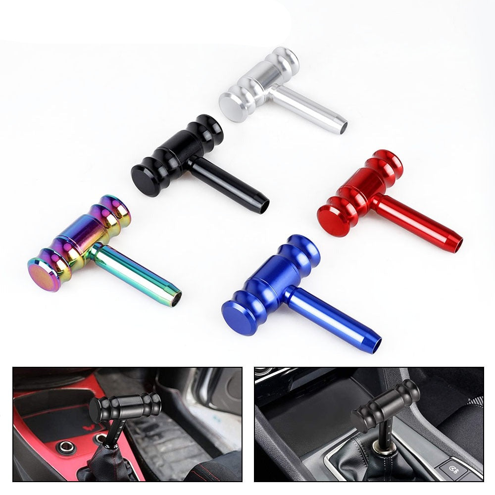 【Cool Joystick Gear Shift】114mm Aircraft Joystick Gear Shift Knob Aluminum Alloy Gear Shift Gear Shifter Stick Levers Head Universal Car Auto T Shape