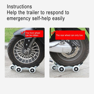 【Car Booster】Motorcycle Shifting Moving Car Electric Car Booster Flat Tire Pusher Artifact Puncture Self-rescue Trailer