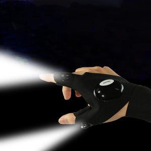 Outdoor LED Flashlight Survival Gloves