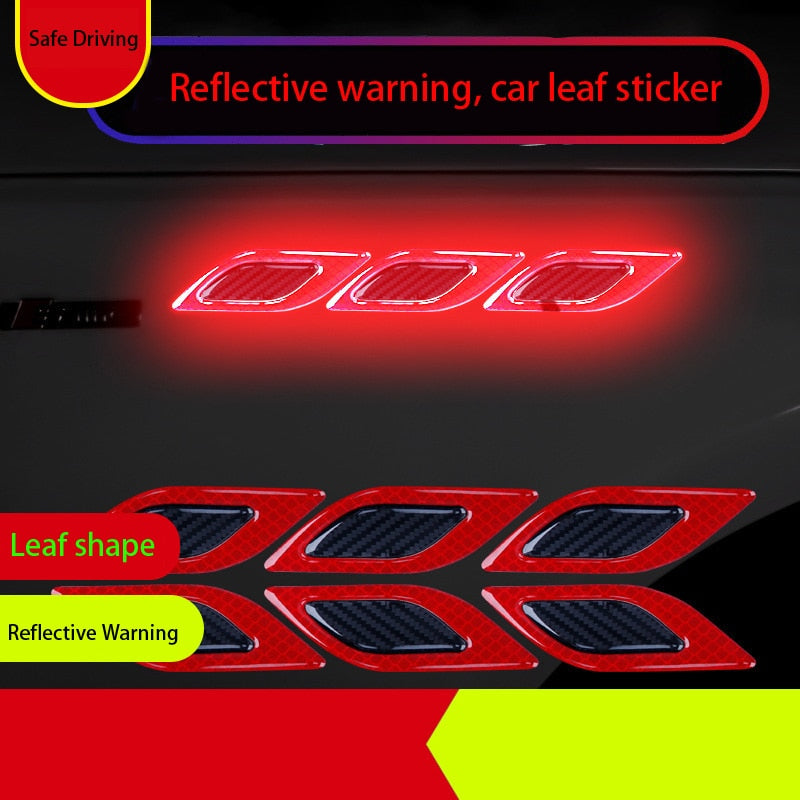 6PCS/Lot Carbon Fiber Car Sticker