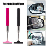 【LV022】Telescopic Rearview Mirror Squeegee Retractable Double-side Rod Window Cleaner Squeegee Wiper Brush Glass Cleaning Tool